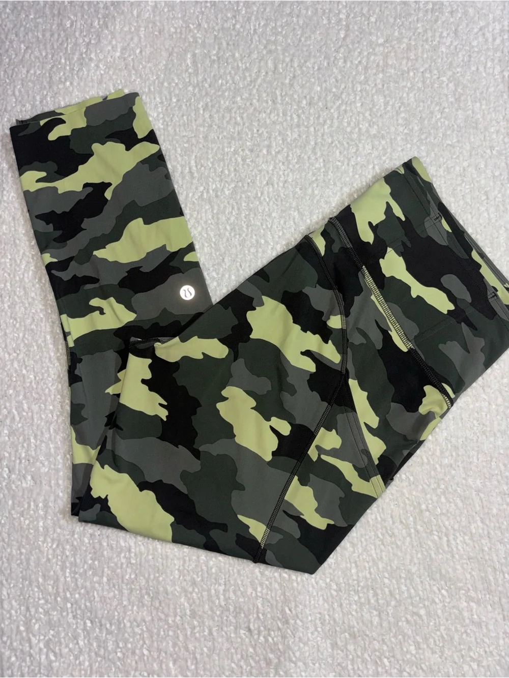 lululemon athletica Camo Print Leggings in Olive & Black